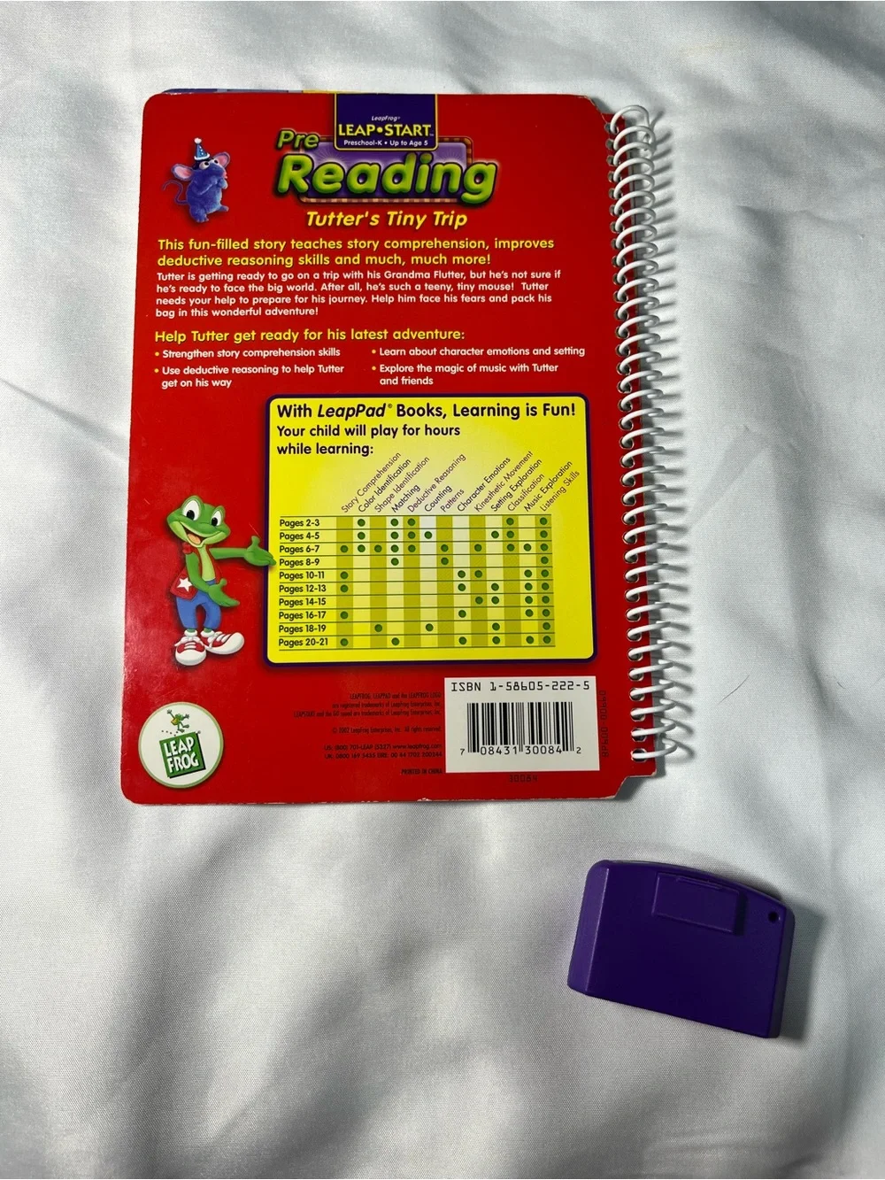 LeapPad Pre-Reading Tutter’s Tiny Trip Bear in the Big Blue House Book Cartridge